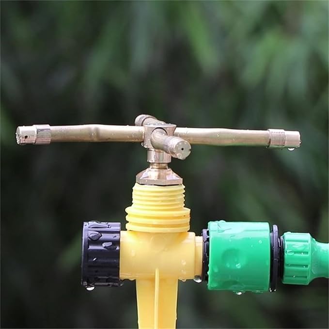 3/4 Arm Automatic Rotary Sprayer with Water Sealant Tape, 360 Degree Rotation Irrigation System Sprinkler Head, Sprinklers for Plants, Large Area Coverage Water Sprinkler for Garden Yard Lawns (3-ARM)