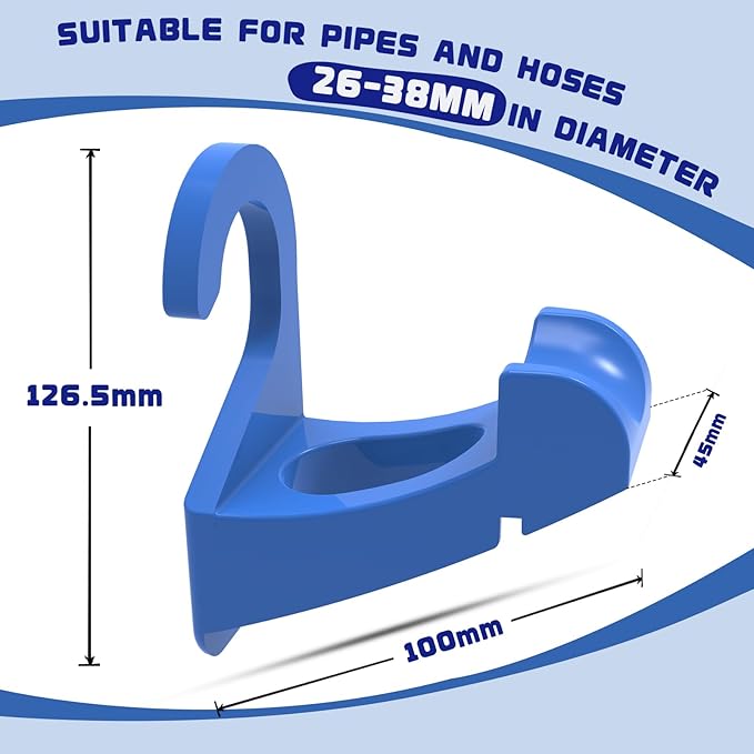 2Pcs Swimming Pool Pipe Holders, Pool Accessories, Pool Hoses for Above Ground Pools, Designed to Fit On Intex Pools - Prevent Pipe Sagging, Improve Pool Hoses Lifespan