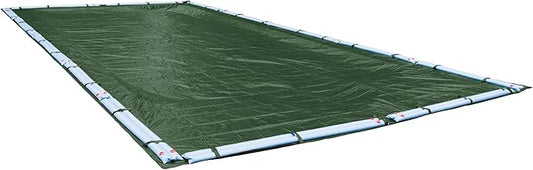 Robelle 20 x 45 ft Professional Green Winter Pool Cover for Inground Pools, 5 ft Overlap (25 x 50 ft Cover Size), Solid 12 x 12 Scrim, 3.7 oz/yd2, 15-Year Warranty, Style: 372045RA
