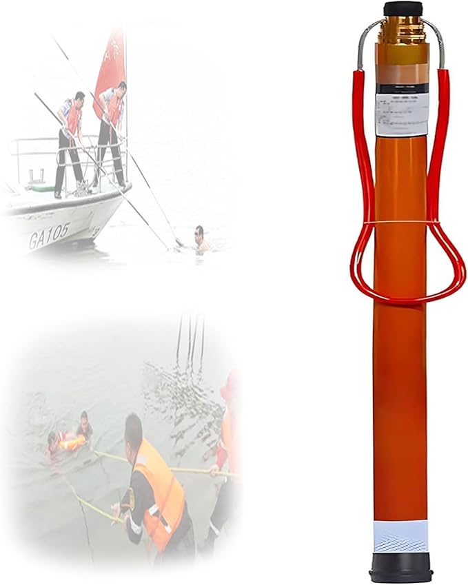 Telescopic Pool Rescue Hook with Pole, 16ft-30ft Adjustable Heavy Duty Pool Pole, Fibreglass Safety Hook Pools, Specialised Emergency Rescue Equipment for Drowning Victims (L:650cm/21.3ft)