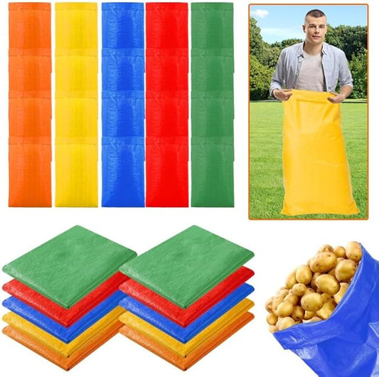 20Pcs Potato Sack Race Bags Large Size Game Race Bag for Carnival Easter Christmas School Outside Lawn Sports Games, Birthday Parties, Outdoor Family Gatherings, Barbecues