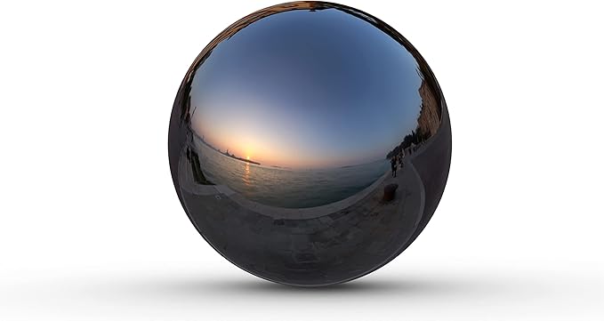 Lulu Decor, Titanium Stainless Steel Gazing Mirror Ball Size 14 with Stand