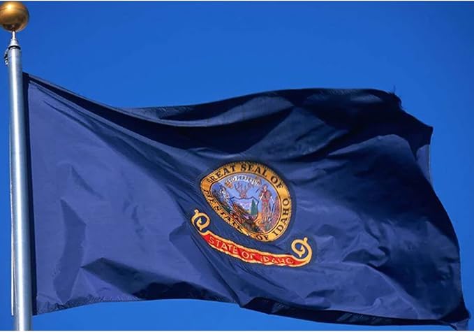 AMZFLAG Idaho State Flag 3x5 ft, Double Sided Idaho Flags 3 Ply Polyester with 2 Brass Grommets, Heavy Duty ID Flag of Idaho State Thick Material