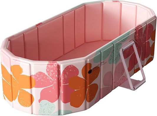 59''Portable insulated bathtub, Ice Bath Tub for Athletes, Inflation-free bathtub for shower, Ice Plunge Tub with Cover, Baths at Home & Outdoor