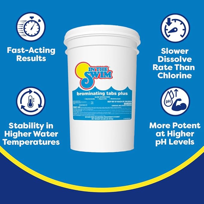 In The Swim Bromine Plus and Chlorine-Free Shock Bundle: Includes 3.5 Pound Bucket of Bromine Plus and 6 x 1 Pound Bags Chlorine-Free Shock - Effective Low Odor Alternative