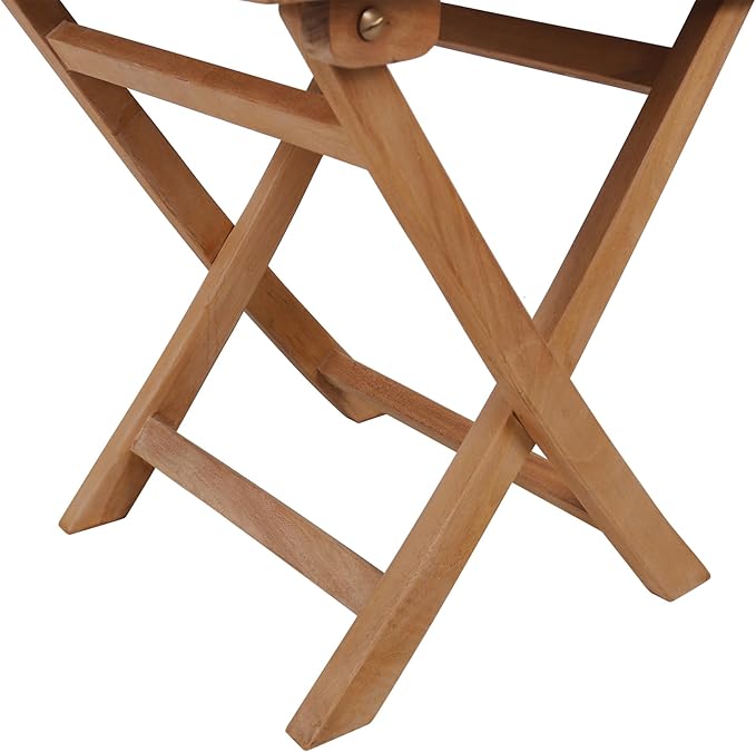 OTSUN Wooden Side Table, Teak Wood Small Table for Indoor & Outdoor Use, Compact Patio Side Tables or Outdoor End Tables for Garden, Deck, or Balcony