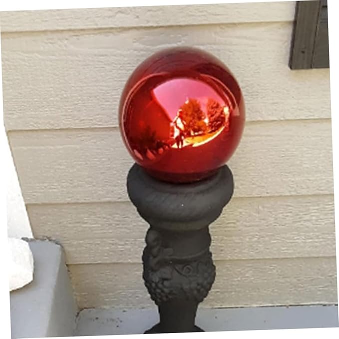 Colored Reflective Gazing Ball Polished Garden Decor Decorative Mirror Globe for Outdoor Spaces Vibrant Reflective Sphere for Lawn and Decoration