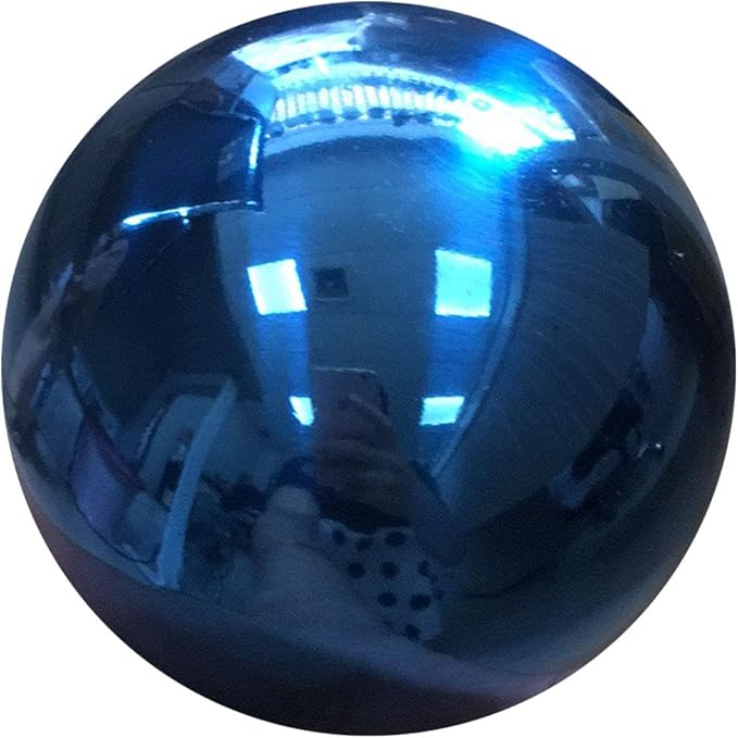 20cm/8inch Diameter Gazing Globe Mirror Ball,Blue Stainless Steel Polished Reflective Smooth Garden Sphere,Colorful and Shiny Addition to Any Garden or Home