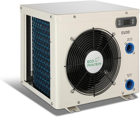 Swimming Pool Heater EU30, Max 11568BTU Electric Pool Heat Pumps for Above Ground Pools up to 2000Gallons, Titanium Heat Exchanger, High Efficient, 110V-120V Plug in Pool Warmers