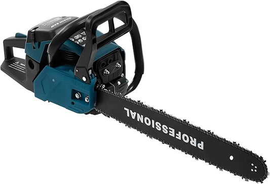20 Inch Gas Chainsaw 58CC 3.1HP Petrol Chainsaw 2-Stroke Gas Chain Saws, Engine Chain Saw Set Gas Chainsaws for Cutting Wood Outdoor Home Farm Us (Green)