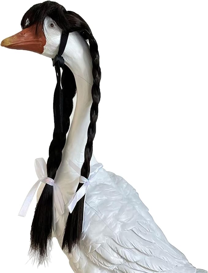 Porch Goose Wigs, Porch Goose Outfits Lawn Goose Statue Accessories for Outdoor Garden Patio Yard Goosey Decor （Style 2）