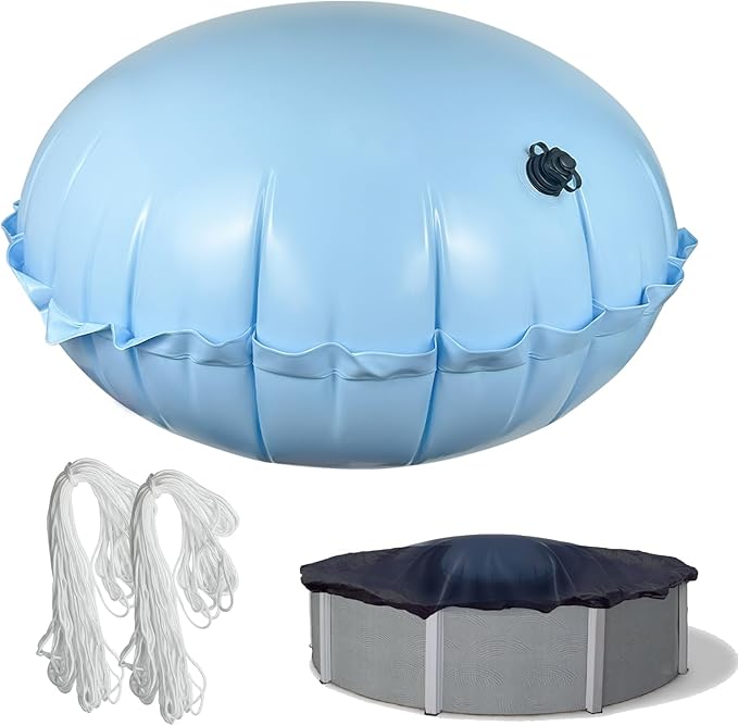 Pool Pillows for Above Ground Pools, 5 x 5 ft Cold-Resistant Swimming Pool Air Pillow, 0.3mm Thick Pool Closing Kit for Winter, Pool Cover Pillow Float Balloon for Winterizing