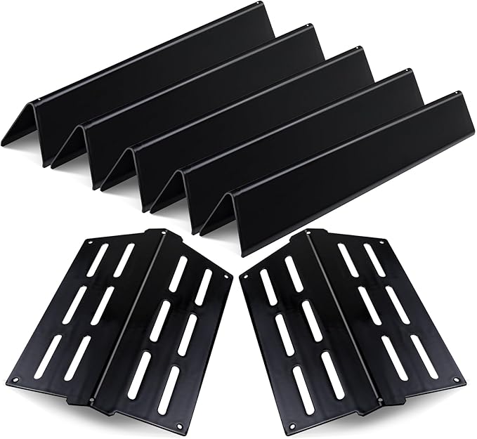 17.5 inch Flavorizer Bars Gas Grill Replacement Parts for Weber Genesis 300 Series E310 E320 E330 S310 S320 S330 EP/CEP-310 EP/CEP-320 EP/CEP-330, Porcelain Steel Heat Deflector