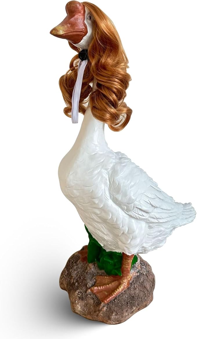 Porch Goose Wigs, Porch Goose Outfits Lawn Goose Statue Accessories for Outdoor Garden Patio Yard Goosey Decor （Style 8）