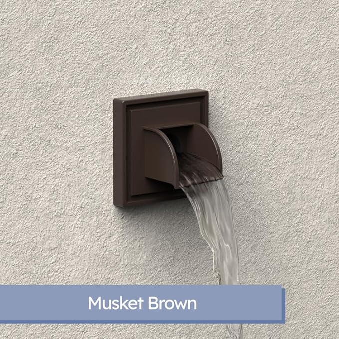 Marcello Square Pool & Fountain Water Feature Spout (Musket Brown)