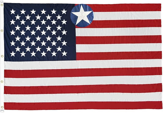 Homissor American Flag 10x15 Ft US USA Flags Large United State Flag Heavy Duty Outdoor Embroidered Stars for All Weather High Wind Sewn Stripes With 5 Brass Grommets