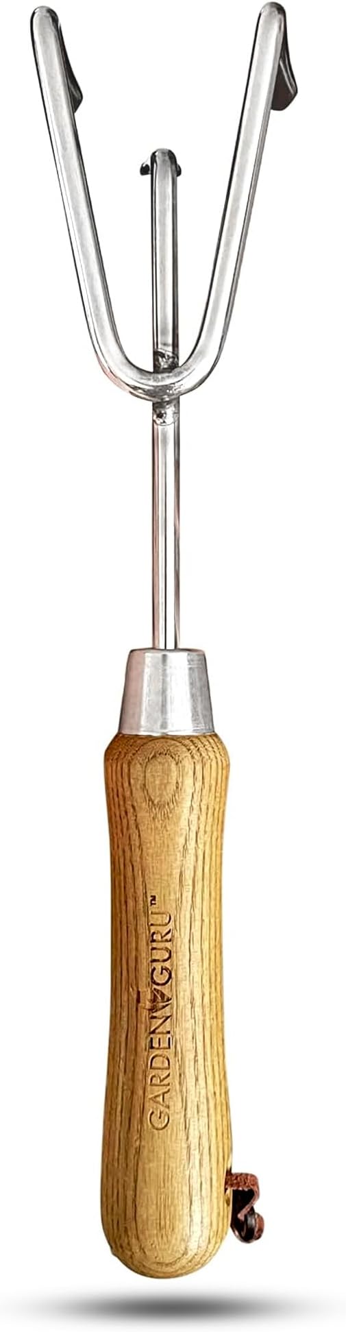 Garden Guru Eco Hand Cultivator Rake Tiller Tool- 100% Recycled Stainless Steel - Rust Resistant - FSC Certified Wood Ergonomic Handle - Great for Gardening Cultivating Loosening Weeding (2 Pack)