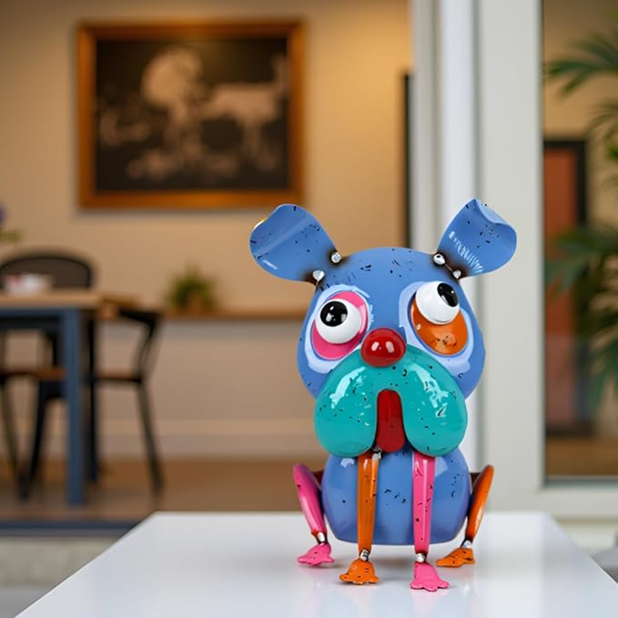 Metal Dog Outdoor Statue Decor,Garden Figurine Yard Art,Christmas Holiday Housewarming Gifts Lawn Patio Yard Garden Decoration