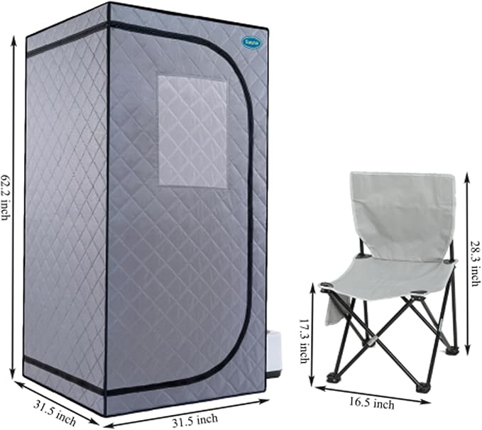 Sauna, Full Size Steam Sauna Tent, Portable Steam Sauna for Home Spa, Home Indoor Sauna, Full Body Sauna Tent for Relaxation (Gray Full Size)