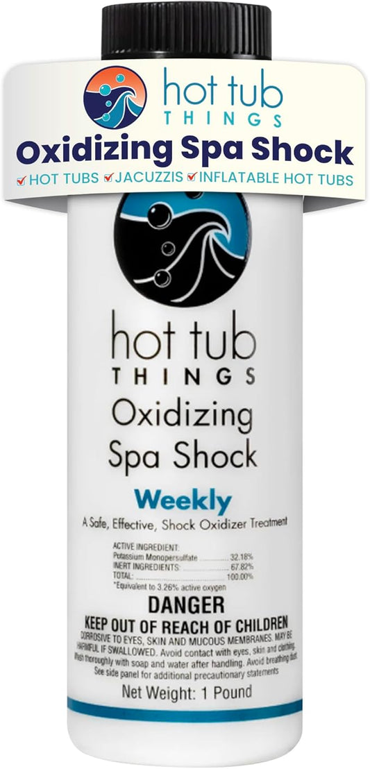 Oxidizing Spa Shock, Clears Cloudy Water, Eliminates Odors, Improves Freshness, Prevents Organic Residue Buildup, Water Treatment for Swimming Pools, Home Spas, & Hot Tubs, 1 lb