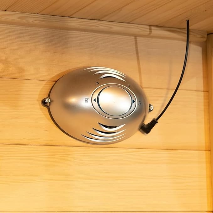 Full Spectrum Infrared Sauna for 1 Person, Upgraded WiFi Control Indoor Canadian Hemlock Wood Home Spa Saunas, Red Light Therapy, Speaker, Oxygen bar, Reading & 7-Color Light, 1350 W, US Instock 110V