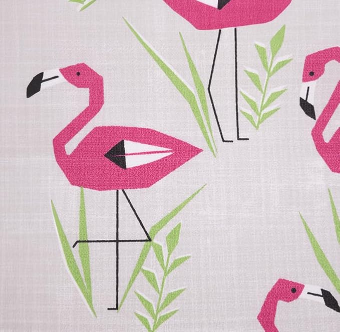 RSH DECOR: Square Throw Pillows Set of 2 | 20” x 20” | All-Weather Spun Fabric | Water and Fade-Resistant | Outdoor Accent Pillows for Patio Furniture | Groove Pink Flamingo