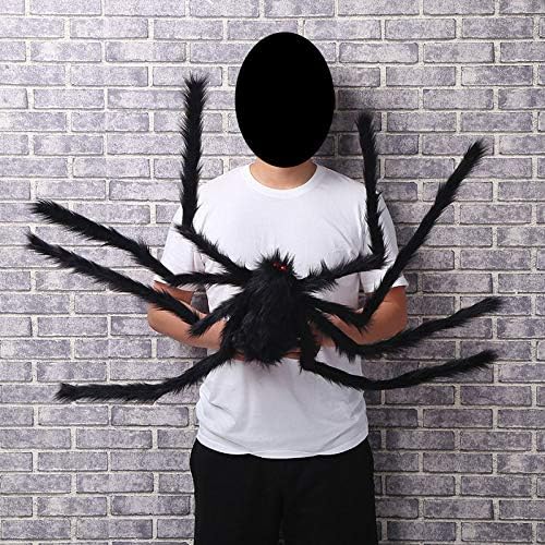 Halloween Giant Huge Spider, 4.1FT Large Foldable Spider Fake Hairy Spider Scary Decorations Halloween Spider Outdoor Yard
