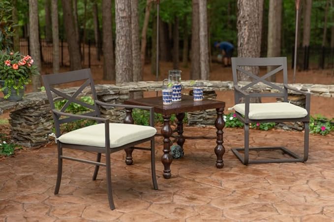 Sunbrella Patio Cushions - (2 Pack) - 20" W x 20" L x 2.5" T, Outdoor Chair Cushion with Comfort, Style & Durability Designed for Outdoor Living - Made in The USA