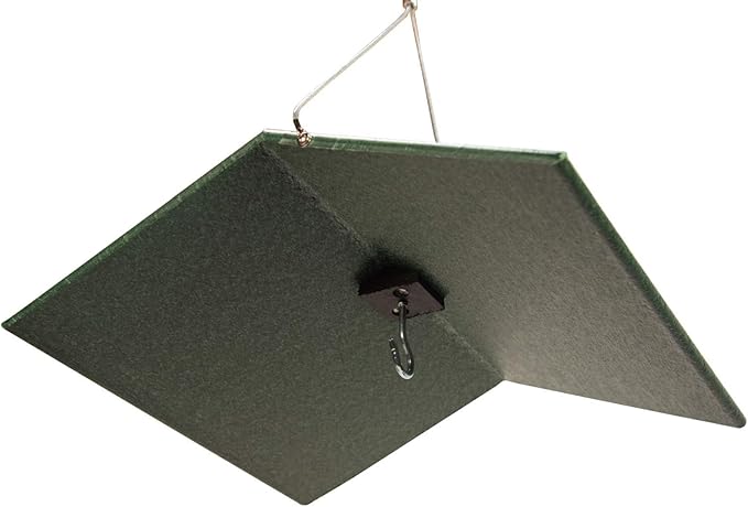 JCs Wildlife Poly Weather Cover - Rain Guard - Hang Bird Feeder or House Underneath for Protection from Rain or Snow - Easy to Clean and Use (Large, Green)