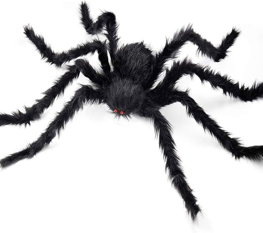 Halloween Giant Huge Spider, 4.1FT Large Foldable Spider Fake Hairy Spider Scary Decorations Halloween Spider Outdoor Yard