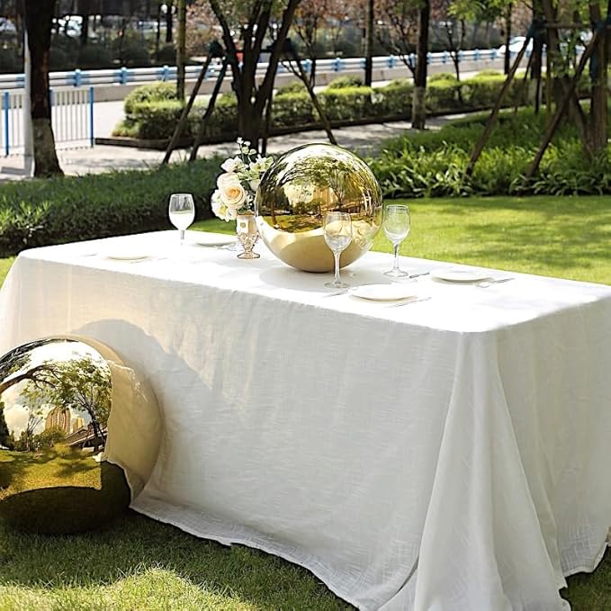 Balsa Circle 16 in Gold Stainless Steel Globe Gazing Reflective Mirror Balls Outdoor Garden Decor Centerpieces Wedding Party Events Reception Home Decorations Modern Ornaments Landscaping Accents