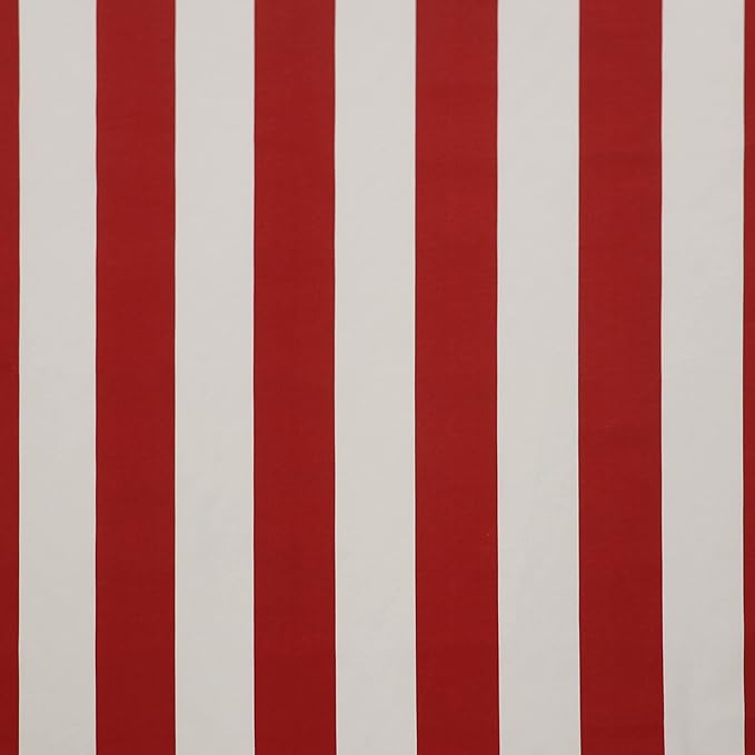 RSH DECOR: Deep Seating Cushion with Pillow Back | 25” x 25” Seat | Water and Fade-Resistant Spun Fabric | Outdoor Chair Cushion Set for Patio Furniture | Red & White Stripe