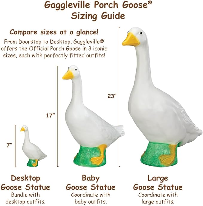 Fox Valley Traders Gaggleville Porch Goose Bundle Goose and Baby Statue – Charming Outdoor Decorative Figurine for Garden, Patio, or Entryway Accent