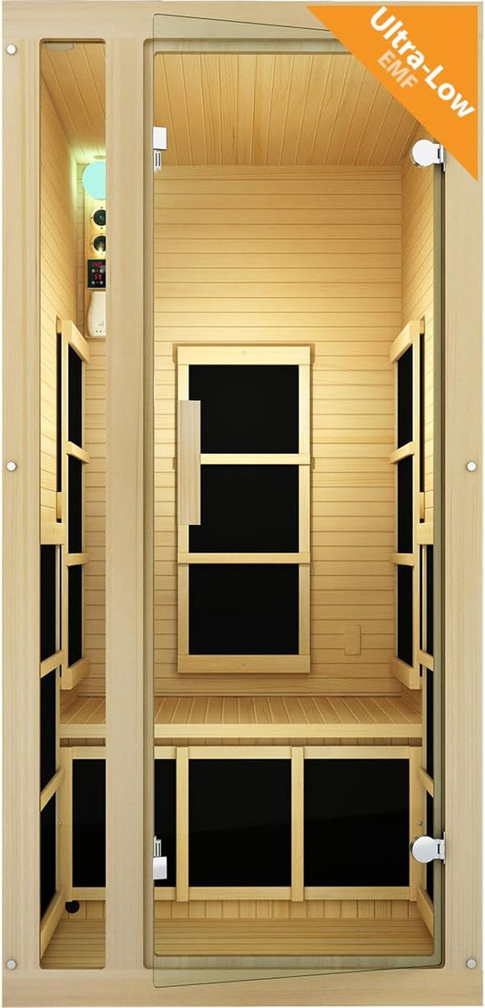 JNH Lifestyles HB1-E Ensi 1 Person Ultra-Low EMF Far Infrared Sauna