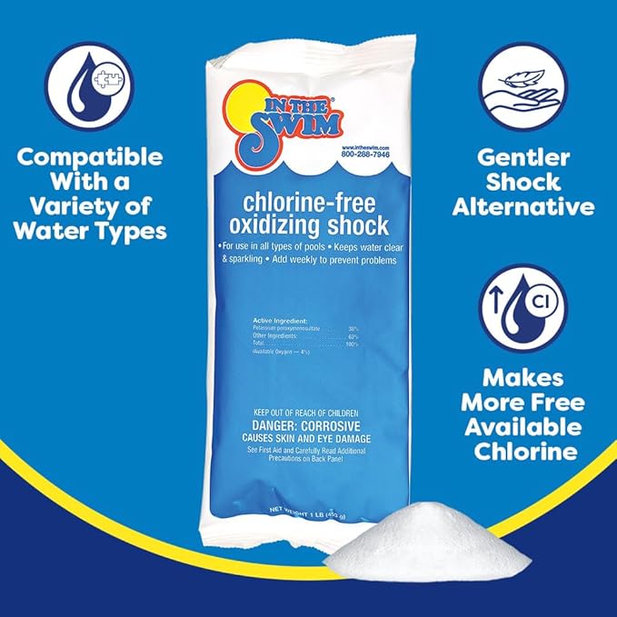 In The Swim Bromine Plus and Chlorine-Free Shock Bundle: Includes 3.5 Pound Bucket of Bromine Plus and 6 x 1 Pound Bags Chlorine-Free Shock - Effective Low Odor Alternative