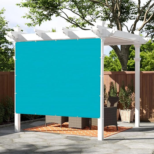 SUNNY GUARD Shade Cloth Custom Size 7x19 FT Sun Shade Screen Fabric Shade Cover Tarp with Grommets for Pergola Backyard Garden, Turquoise(We Customized)