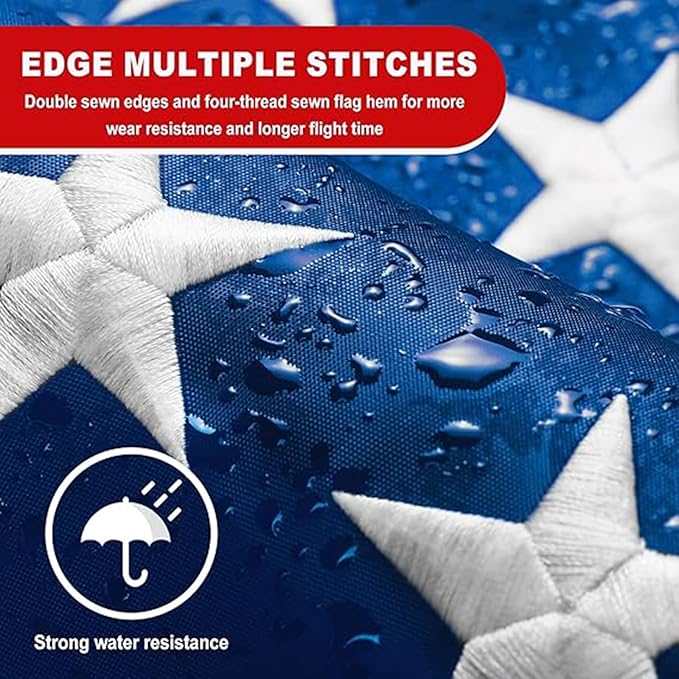 Heavy Duty 600D Nylon,Heavy Duty American Flags 3x5,Non Fading American Flag,Flag For Front Porch, Longest Lasting,Embroidered Stars, Brass Grommets,Sewn Stripes-Unmatched Durability in Any Weather