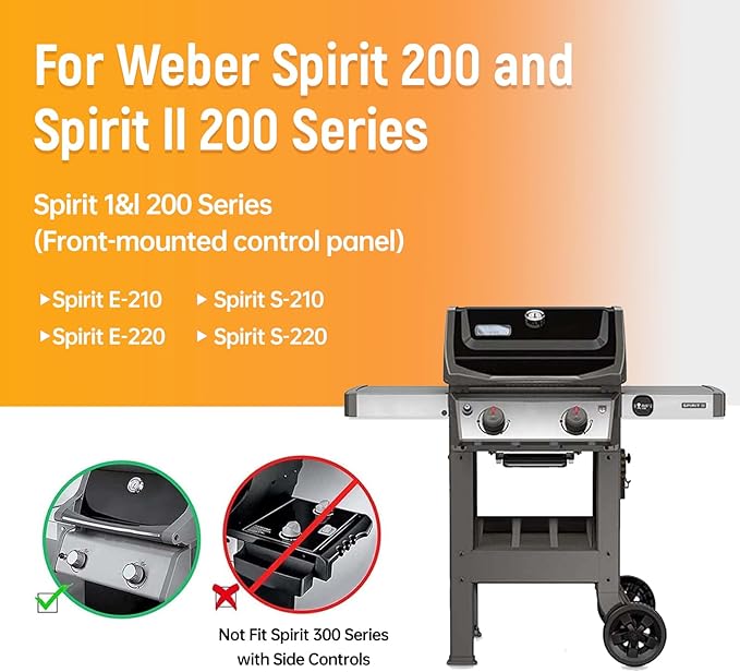 Spirit E-210 Grill Replacement Parts for Weber Spirit E-210 Grill Replacement Parts Spirit I & II 200 Series GS4 E210 S210 E220 Grill Parts 15.3" Flavor Bars, 7635 Flavorizer Bars 69785 Grill Burner