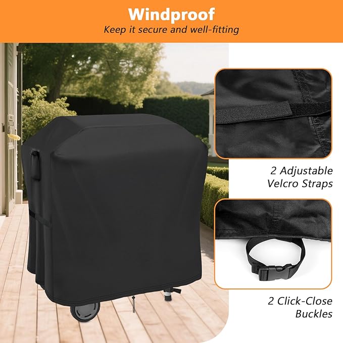 Grill Cover for Char Broil Bistro Pro Electric Grill Griddle, Waterproof Outdoor BBQ Griddle Cover for Charbroil Model 25302146