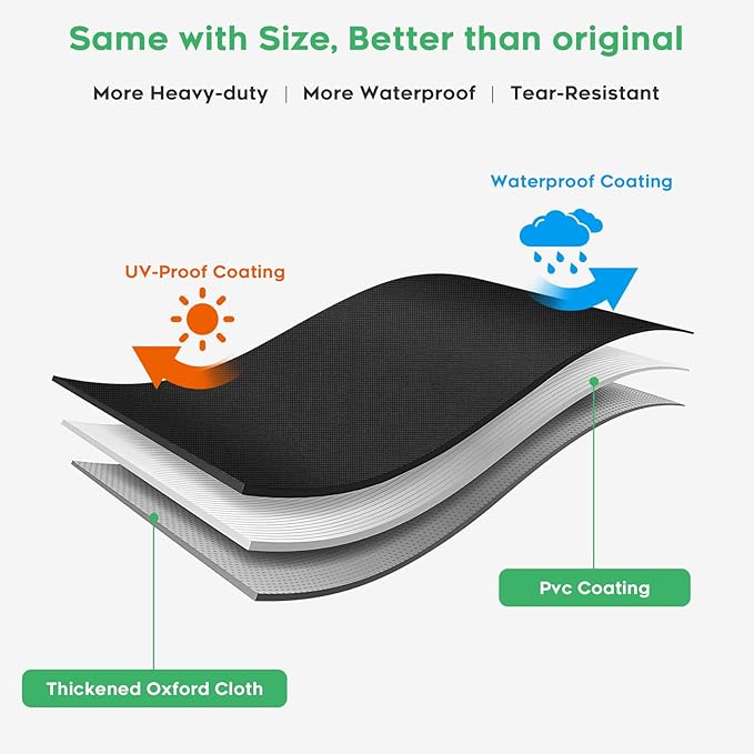 Heavy-Duty 600D Grill Cover fit for Kamado Joe 18-inch Classic Joe Series I II III Ceramic Charcoal Grill and Other Round 18-inch Charcoal Grill with Similar Sizes, 33" Dia x 48" H