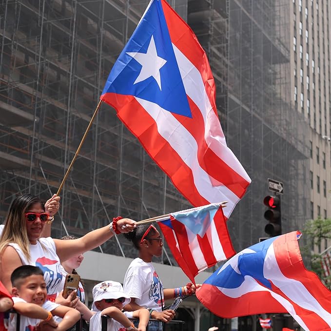 Puerto Rico Flag 3x5 ft Outdoor, Double Sided 3 Ply Heavy Duty Puerto Rico National Country Flag, 100% Quality Polyester Puerto Rican Banner with Brass Grommets 4 Rows Stitches