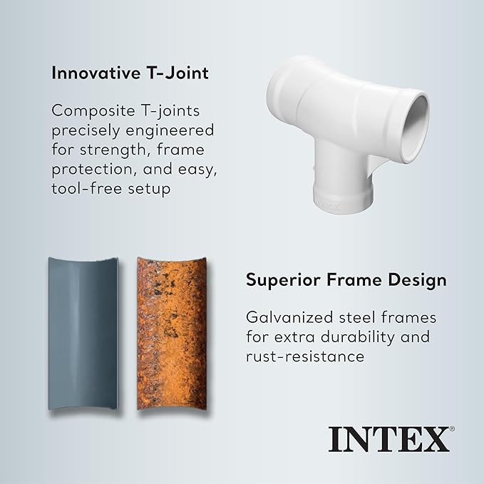 Intex 26719EH Prism Frame Premium Above Ground Swimming Pool Set: 14ft x 42in – Includes 1000 GPH Cartridge Filter Pump – SuperTough Puncture Resistant – Rust Resistant – 3357 Gallon Capacity