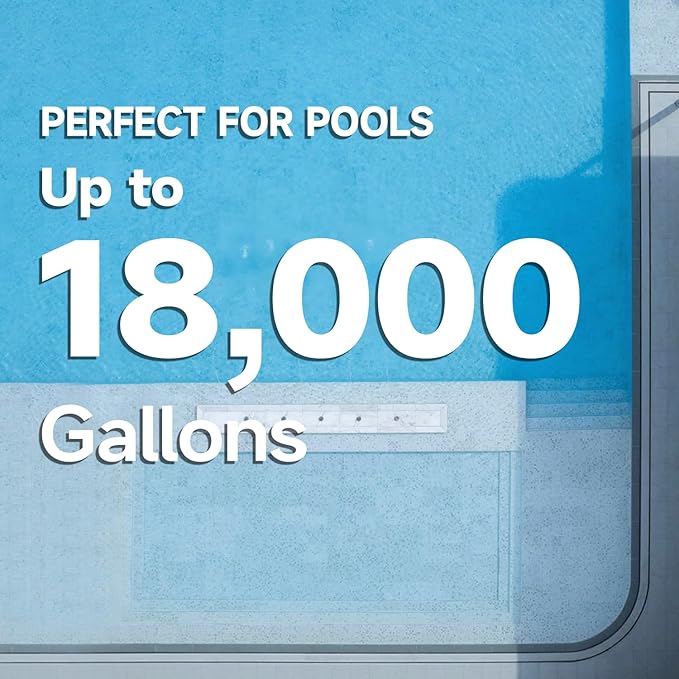 Max105600 BTU Swimming Pool Heat Pump, for Above and In Ground Pools Up to 18000gallons, 26KW Electric Pool Heaters PLC250, Inverter Heating System, High Efficiency,208~230V/60Hz