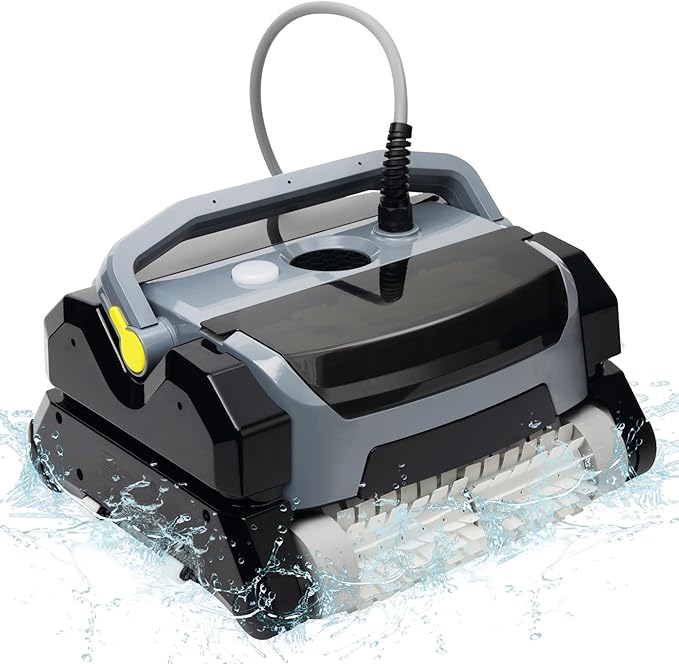 Fully Automatic Robot Swimming Pool Vacuum Cleaner, with Wall-Climbing Function, 360 Degree Kink Free Patented Technology, Swimming Pool Cleaning Robot, Large Filter Installed On The Top,82 Ft