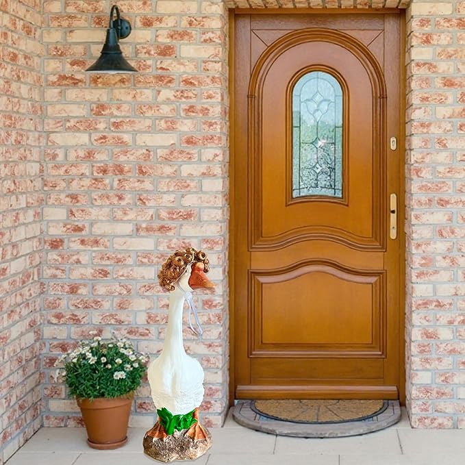 Porch Goose Wigs, Porch Goose Outfits Lawn Goose Statue Accessories for Outdoor Garden Patio Yard Goosey Decor （Style 5）