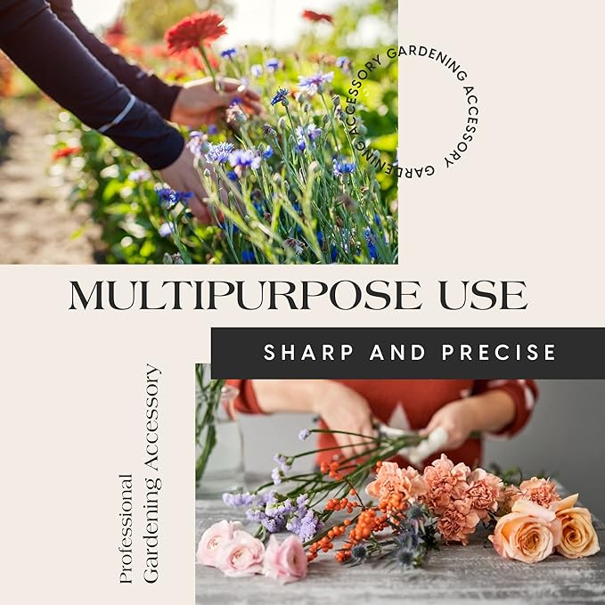 SLS SUPPLY FLORA - Flower Clippers, Garden Shears with Sharp Blades, Trimming Shears for Plants, Flowers and Trees, Must-Have Designing and Gardening Hand Tools