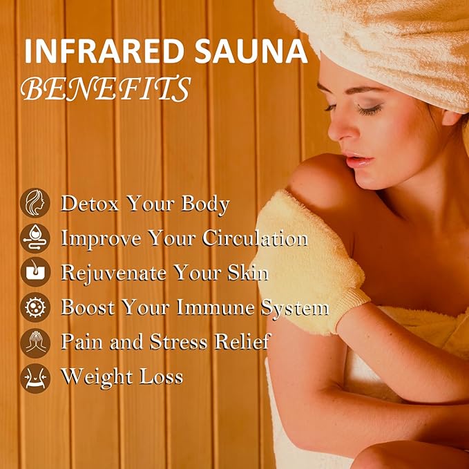 Garvee 2025 Upgrade 1 to 2 Person Sauna, 6 Heating Plate Infrared Physical Therapy Wooden Dry Steam Sauna, Low EMF, MP3 Auxiliary Connection, Dual Controls Inside and Outside Fits, Home Spa Day Use