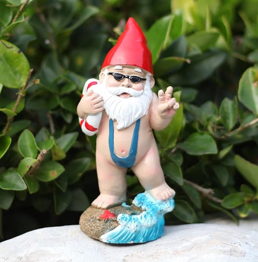 Swimming Dwarf，Gnome Garden Decorations Resin Statue Outdoor Statue Lawn Yard Balcony Porch Home Decorations Garden Decor