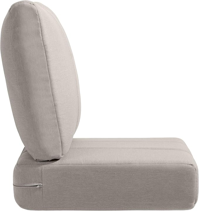 Luxury 24x24x6 Inch Kitty Outdoor Cushions for 5 Peice Patio Furniture Set - Set of 5 Water-Resistant Pillow for Dining Rocking Swivel Chairs Loveseat Couch Sectional Sofa - Beige