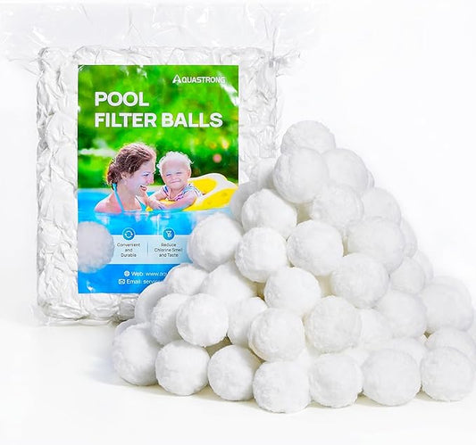 AQUASTRONG Pool Filter Balls for Sand Filters, 3.1 lbs Reusable Pool Sand Filter Balls (Replaces 100 lbs Pool Filter Sand), Efficient Water Filtration Pool Filter Balls for Swimming Pools